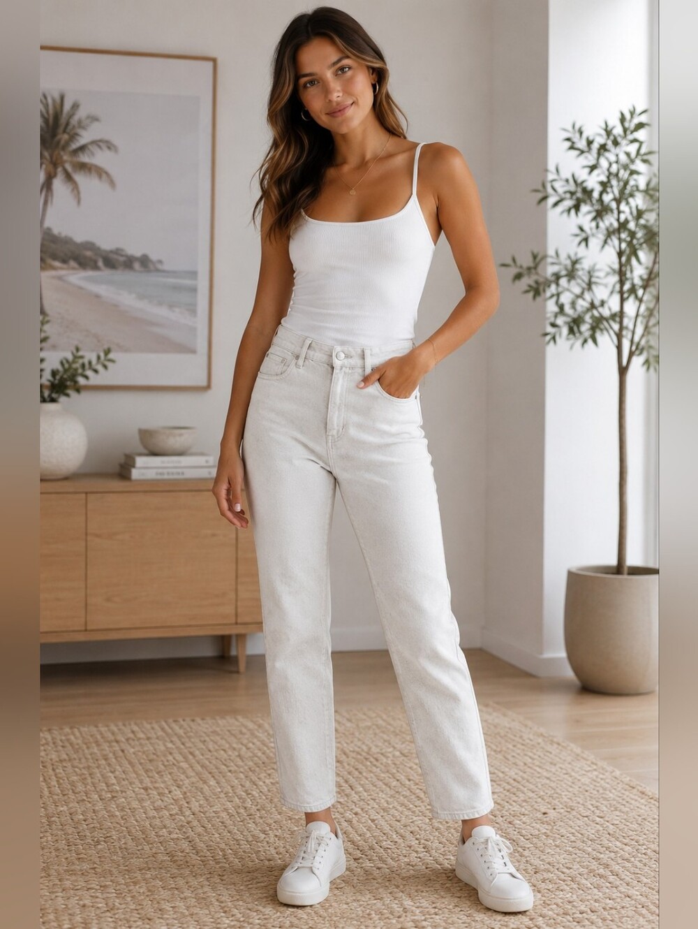 Talbots Flawless Off-White Skinny Jeans Size 6 Petite Slim Ankle